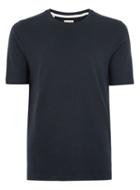 Topman Mens Selected Homme Navy 'brush' T-shirt
