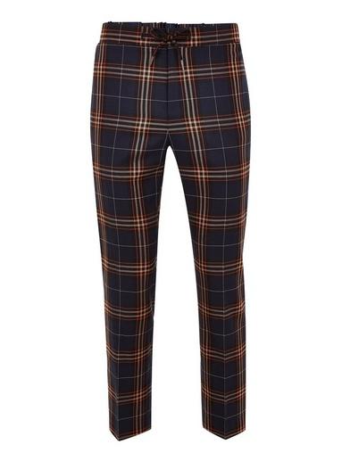 Topman Mens Navy Check Joggers