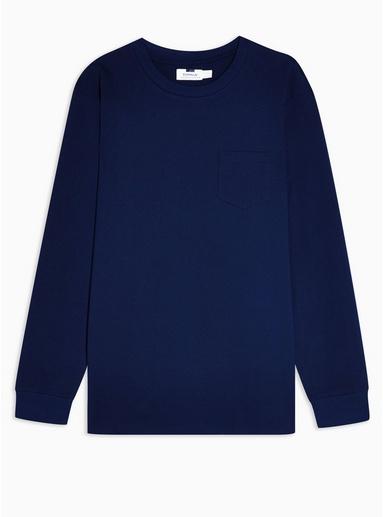 Topman Mens Navy Relaxed Pocket T-shirt