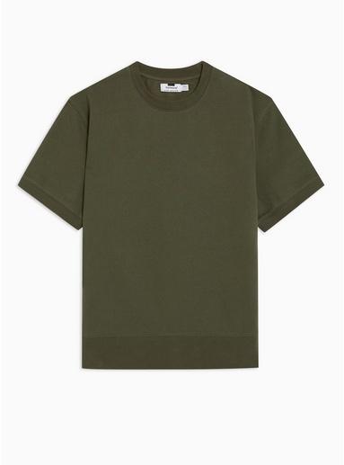 Topman Mens Khaki Brushed Sweatshirt