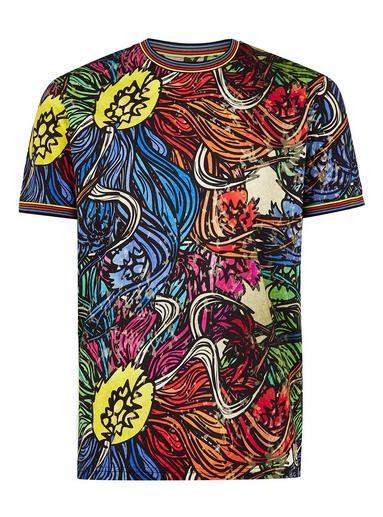 Topman Mens Multicoloured Floral T-shirt