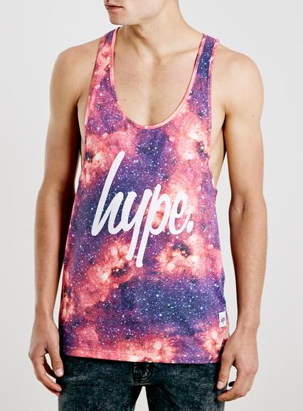Topman Mens Hype Pink Print Tank*