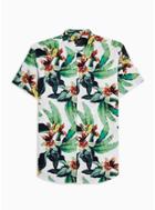 Selected Homme Mens Green Selected Homme Leaf Organic Cotton Shirt