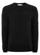 Topman Mens Black Cashmere Sweater