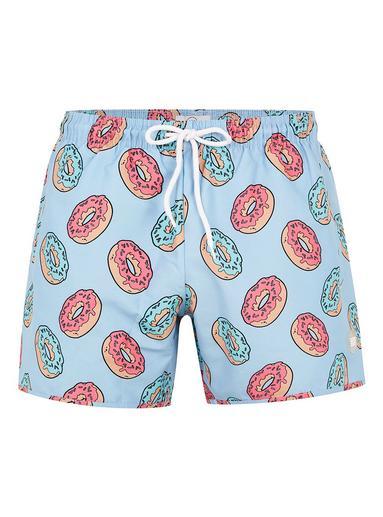 Topman Mens Multi Donut Print Swim Shorts