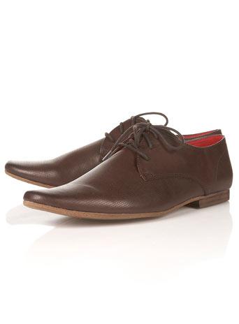 Flat Perforated Brown Shoes