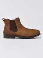 Topman Mens Brown Tan Nubuck Leather Carey Chelsea Boots