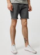 Topman Mens Grey Raw Edge Skinny Shorts