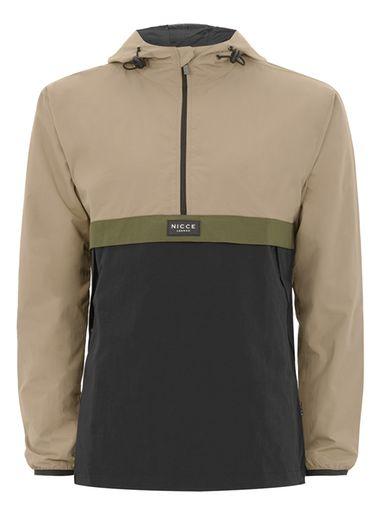 Topman Mens Nicce Khaki 'linear' Kagoule