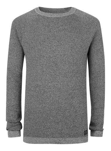 Topman Mens Selected Homme Grey Twist Sweater