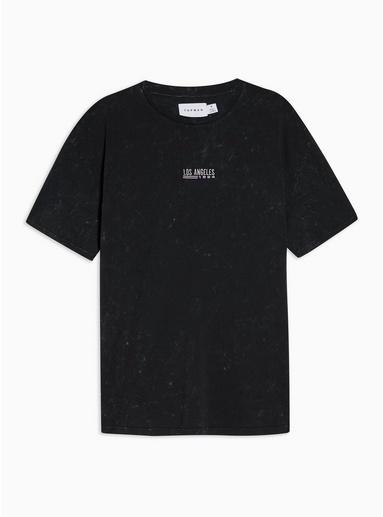 Topman Mens Black Oversized Los Angeles T-shirt