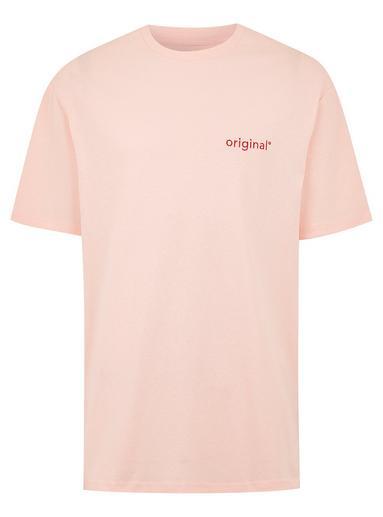Topman Mens Pink 'original' Embroidered T-shirt