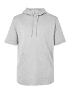 Topman Mens Criminal Damage Grey Marl Raw Edge Short Sleeve Hoodie