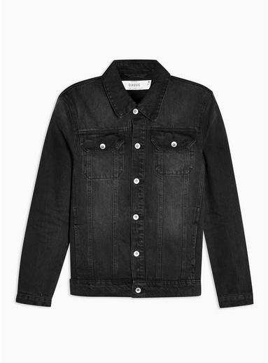 Topman Mens Black Denim Western Jacket