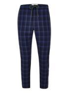 Topman Mens Blue Reflective Check Pants