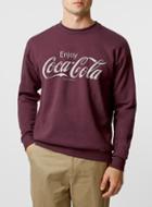 Topman Mens Red Burgundy Coca Cola Sweatshirt