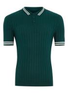 Topman Mens Blue Teal Muscle Fit Knitted 'jack' Polo
