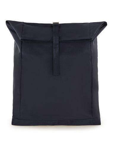 Topman Mens Blue Navy Nylon Roll Top Backpack