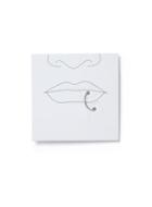 Topman Mens Silver Fake Lip Ring