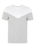 Topman Mens Black White And Grey Chevron T-shirt