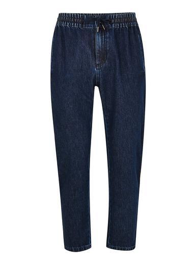 Topman Mens Blue Indigo Side Taping Joggers