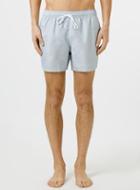 Topman Mens Grey Marl Print Swim Shorts