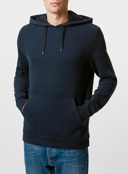 Topman Mens Blue Navy Overhead Hoodie