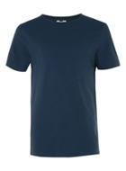 Topman Mens Blue Navy Pique Textured T-shirt