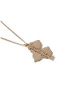 Topman Mens Gold Look Los Angeles Tag Necklace*