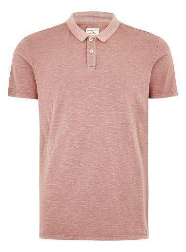 Topman Mens Selected Homme Pink Polo