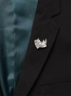 Topman Mens Silver Look Rhino Origami Brooch*