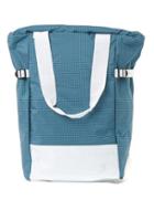 Topman Mens Blue Teal And Pink Check Tote Backpack