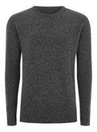 Topman Mens Grey Selected Homme Gray Merino Wool 'roger' Sweater