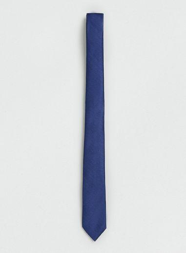 Topman Mens Blue Navy Ribbed Tie