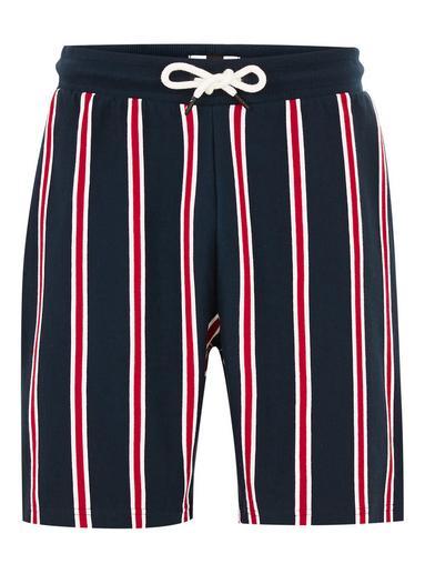 Topman Mens Red And Blue Stripe Jersey Shorts