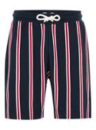 Topman Mens Red And Blue Stripe Jersey Shorts