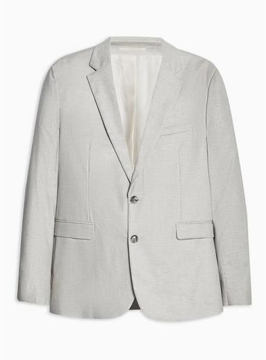 Topman Mens Grey Stone Slim Blazer
