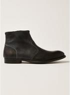 Topman Mens Black Leather Moriarty Zip Boots