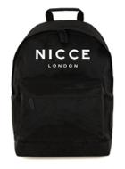 Topman Mens Black Nicce Logo Backpack