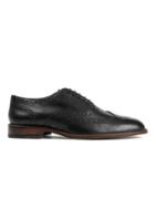 Topman Mens Black Leather Oxford Shoes
