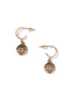 Topman Mens Gold Eye Earrings