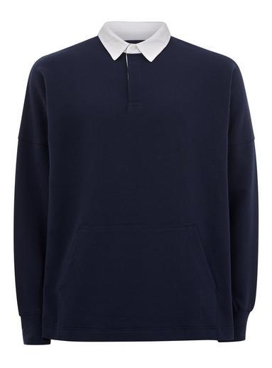 Topman Mens Navy Rugby Sweatshirt