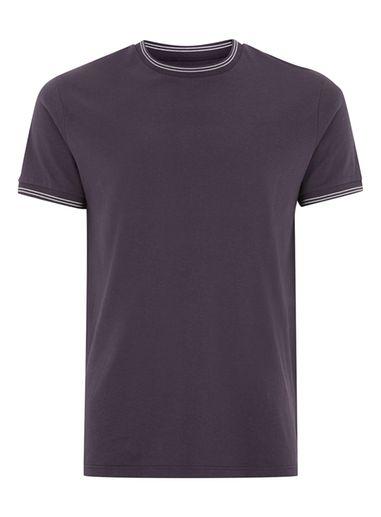 Topman Mens Purple Muscle Tipped Ringer T-shirt