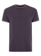 Topman Mens Purple Muscle Tipped Ringer T-shirt