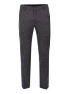 Topman Mens Brown Charcoal Salt And Pepper Ultra Skinny Fit Cropped Smart Pants