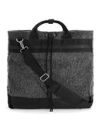 Topman Mens Grey Topman Premium Charcoal Faux Shearling Holdall Backpack