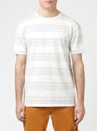 Topman Mens Cream Ltd Off White Stripe Knitted Jacquard T-shirt