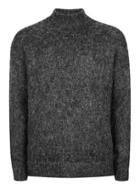 Topman Mens Grey Charcoal Turtle Neck Slim Fit Sweater