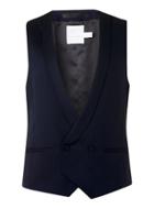 Topman Mens Blue Navy Double Breasted Tux Vest