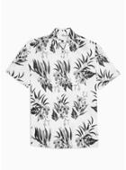 Topman Mens Cream Ecru Floral Print Slim Shirt